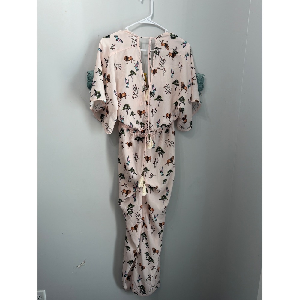 NWT Lili Sidonio Molly Bracken Savanah Safari Lion Print Jumpsuit Size XS